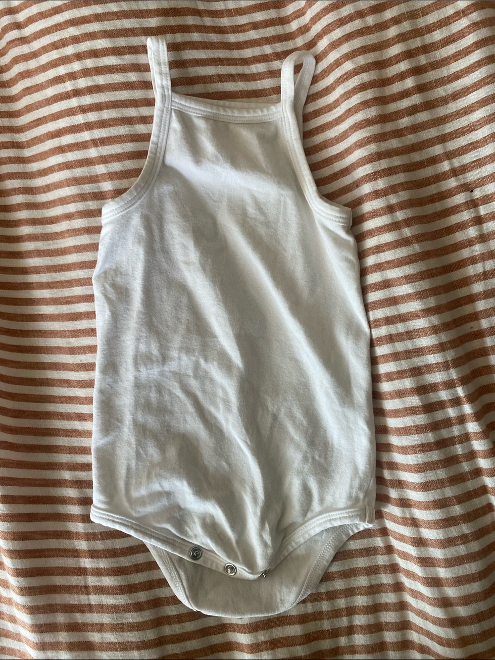 ARQ baby tank top onesie 6-12 months white organic cotton